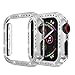 Produktbild bloatboy Schutzhülle Für Apple Watch Serie 4 40mm, TPU Bling Diamant Kristall Strass Glänzend Halbe Packung Gehäuse Beobachten Schutzhülle (Silber)