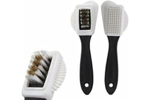 AVOS-DEALS-GLOBAL Two Pack - 4-Sided Suede Brush, Multifunctional Nubuck Brush for Shoe and Boot Cleaning, Nylon Bristle Brush
