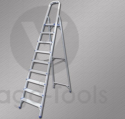 ALU Leiter Haushaltsleiter mit 9 Stufen Mehrzweckleiter Multifunktion Mehrzweck - 2