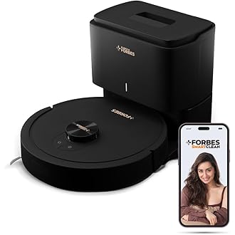 Eureka Forbes SmartClean Auto Bin Turbo, 7000Pa HyperSuction Robotic Vacuum Cleaner (40 Days Hands-Free Cleaning) | LiDAR 3.0 & Quick Home Mapping | W