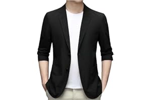 liaddkv Giacca da uomo, casual, elegante, slim fit, blazer, estiva, autunno, da uomo, sportiva, estiva, leggera, per matrimoni, feste, lauree, business, XXL