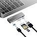 Produktbild OneOdio USB C Adapter, Kompitable mit 2016/2017/2018 MacBook Pro 13” und 15”, Aluminium USB Hub SD/Micro SD Kartenleser Ladeanschluss USB C Adapter USB Verteiler