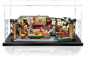 ACRLIE Vitrine pour Collection Lego Figurine, Vitrine Acrylique avec Base Boite Plexiglas Transparent Cube pour Object, Vitrine Salon Comptoir Anti-poussière Presentoir avec Bande Lumineuse