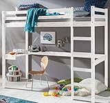 das Bett ist lackiert und in den Farben Weiß oder Natur erhältlich