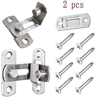 90 Grad Türriegel 2 Set Edelstahl Schiebeschloss mit Riegel