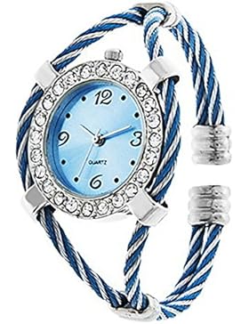 Armreifen Damen Uhr Quarzuhr Trend Damenuhr Armbanduhr watch Blau