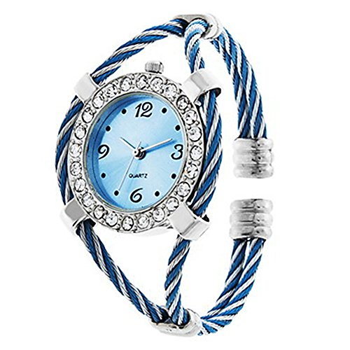 Armreifen Damen Uhr Quarzuhr Trend Damenuhr Armbanduhr watch Blau Armreifen Damen Uhr Quarzuhr Trend Damenuhr Armbanduhr watch Blau