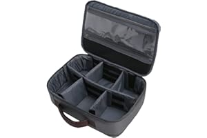 Kylebooker Bolsa de almacenamiento portátil para carrete de pesca, bolsa de almacenamiento para carretes de pesca giratorios, carretes de mosca, Gray, Estuche para carrete de pesca