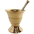 Handmade Mini Brass Mortar & Pestle: Premium Quality Spice Grinder, Herb Crusher, and Kitchen Essential