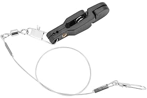 Alomejor Clip Pesca Clip a Scatto per Presa di Forza + Lenza in Acciaio + Perno a Forma di B per Pesca in Barca