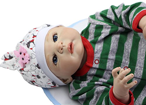 23 Inch Reborn Baby Doll Full Body Vinyl Realistic New Born Girl Baby Toyt With Free Pacifier Magnet