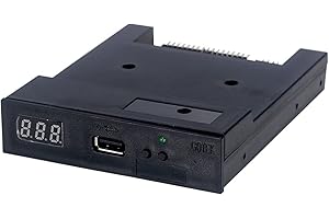 Gotek SFR1M44-U100 floppy drive, floppy drive emulator, USB floppy drive, 3.5 inches, 1.44 MB USB SSD floppy emulator, black