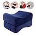 Produktbild HANKEY Memory Foam Schaum Beinkissen | Orthopädisches Kniekissen für Hüfte, Bein, Knie, Rücken | Ergonomisches Kissen für Schwangerschaft & Seitenschläfer | Waschbarer Bezug, dunkelblau