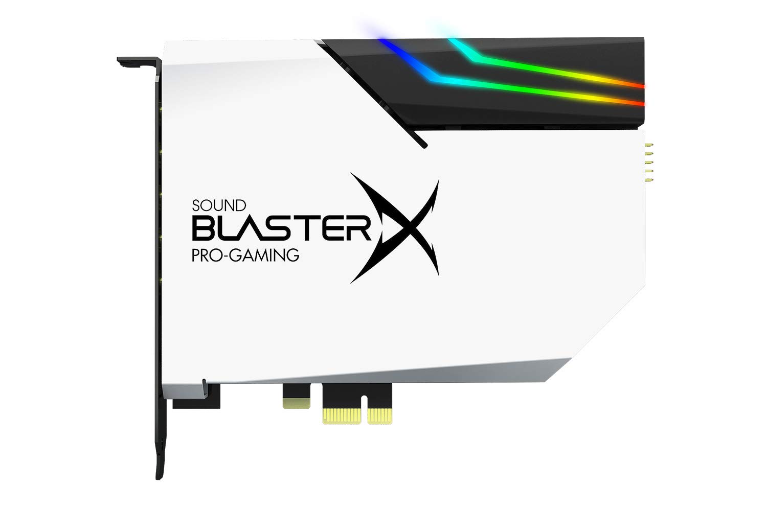 Creative Sound BlasterX AE-5 Plus Pure Edition SABRE32 Ultra-Class 32-bit/384kHz PCI-e Gaming Sound Card and DAC with Dolby Digital and DTS, Xamp Discrete Headphone Bi-amp, 122dB SNR, RGB LED Strips