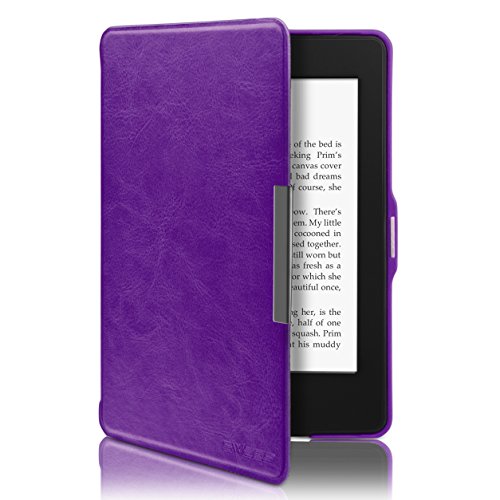 Kindle Paperwhite Hülle, Swees Ultra Slim Schutzhülle Smart Case für Amazon alle neue Kindle Paperwhite 2015 300 PPI 3.Generation/2014/2013/2012, mit Auto Sleep Wake Funktion, Lila - 3