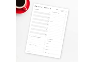 BIGBOLD CREATIVE Daily Planner Pad Desk Organiser To Do List Schedule Meal Planner x50 Sheets A4 Tear-Off Pad