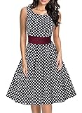Punkte drucken, Cocktail- & Partykleider, Knielanges Kleid