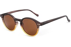 ZENOTTIC Gafas de sol Polarizadas Redondo Retrospectivo Cl¨¢sico Retrospectivo Lentes de sol Marco UV400 Para hombres y mujeres ¡­