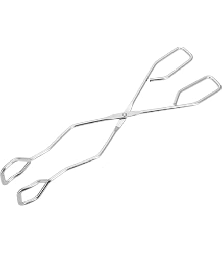 HENDI Servierzange Gebogen 240mm - Edelstahl Zange Für Küche, Grill & Service