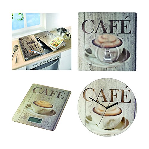 WENKO 25221100 Küchenwaage Slim Café – elektronische Digitalwaage mit Sensor-Tastatur und Tara-Funktion, Gehärtetes Glas, 14 x 1.2 x 19.5 cm, Multicolor - 9