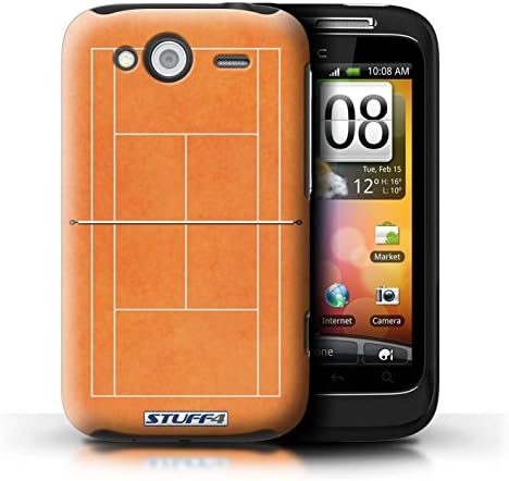 Stuff4 Phone Case/Cover for HTC Wildfire S/G13 / Orange Clay Court Design/Tennis Courts Collection
