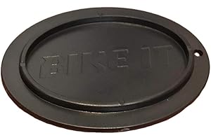 BIKE IT New Black Universal Diamond Grip Easy To Store Motorcycle Motorbike Side Stand Support Pad Puck Puk Puc For Grass, Tar And Other Surfaces BSPOVAL