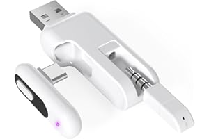 YOCOWOCO USB-C Bluetooth Adapter for PS5, 2-in-1 USB-A Bluetooth Audio Adapter for PS4 with aptX-Adaptive & Low Latency, Wireless Audio Transmitter to Connect Bluetooth Headphones & Earbuds