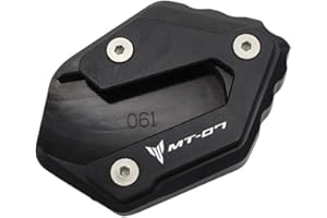 LongGreat Béquille Latérale Plaque de Support Extension pour MT-07 FZ-07 2014-2022/Tracer700GT 2018-2022/Tracer 700 2015-2022