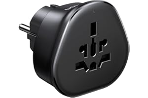 UGREEN Universal Reiseadapter für EU Steckdosen, weltweit kompatibel mit Deutschland, Korea, Thailand, Frankreich, Russland, US to EU Adapter, Adapter UK auf EU, 2300W Hochleistungsadapter (Type F)