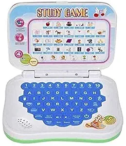 Trade Globe Educational Learning Laptop with LED Display for Kids, 123 Number and Alphabet ABC Learning Laptop for Kids