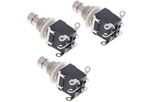 LKRXW 3 Stück DPDT 6-polig Gitarren Effektpedal Fußschalter True Bypass Gitarrenschalter Momentschalter Gitarreneffekt Pedal Schalter Druckknopf Fußtaster AC 250V/3A 125V/6A