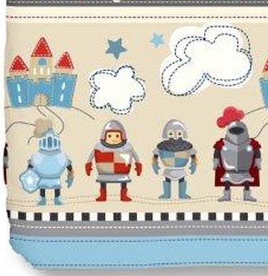 Aminata Kids – exklusive Jungen-Kinder-Bettwäsche 135×200 cm Ritter aus hochwertiger Baumwolle mit Reißverschluss grau - 5