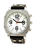 XXL Militär Herrenuhr eckig schwarz silber