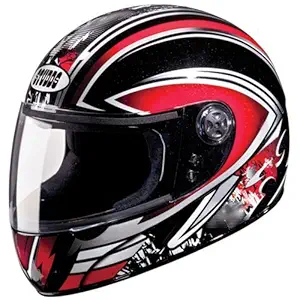 Studds Chrome Super D1 Full Face Helmet (Black and Red, L 580MM)