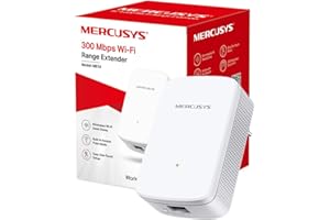 MERCUSYS ME10 Repetidor WiFi, Extensor de Red, Inalámbrico Ampliador 300 Mbps, WPS Botón, Play y Plug, Indicador LED de Señal