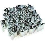 Lily Cook kp5130 molde para galletas forma alfabeto acero inoxidable plata 2,40 x 2,40 x 2 cm 24 piezas