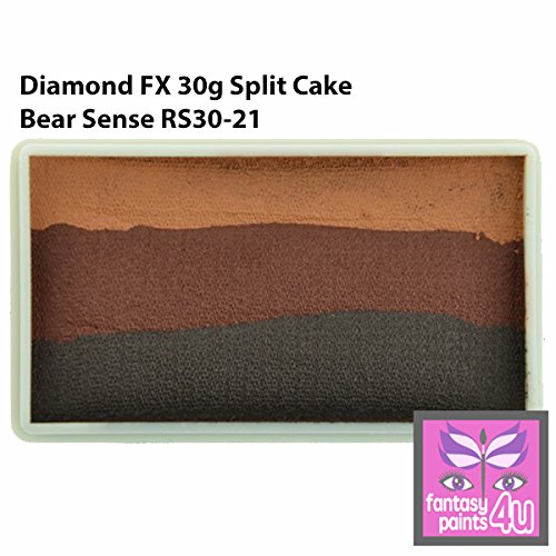 Diamond FX 30g Split Cake / One Stroke Face Paint ~ Bear Sense (RS30-21)