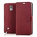 Produktbild Saxonia Tasche Samsung Galaxy Note 4 Hülle Flip Case Schutzhülle Handytasche mit Kartenfach Weinrot