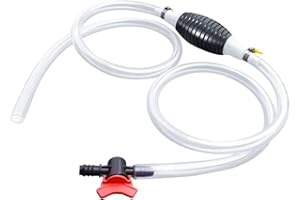 AIPWEYT STORE 8 mm Transferpumpe, Dieselpumpe, Benzinpumpe mit 2M Rnglebigen PVC Sahlauch,Umfüllpumpe Kraftstoffpumpe Handpumpe Wasser, Benzin Pumpe, Flüssigkeits Förderpumpe Manuelle für Benzin, Benzin, Öl