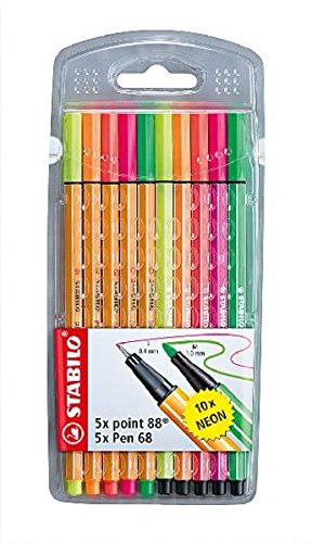 Preisvergleich Produktbild Stiftetui Point88 + Pen68 neon STABILO 8868 / 10-1 10St