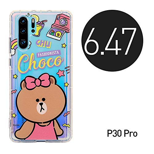 Preisvergleich Produktbild SOOCX Huawei P30 Transparente Hülle P30 Pro All-Inclusive bruchsichere Schutzhülle Niedliche ultradünne Silikonhülle Klares Modedesign Kratzfeste, stoßfeste Telefonabdeckung