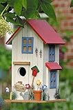 Casa Del Pájaro Casita Para Pájaros Rojo Caja Nido Madera Decoración...