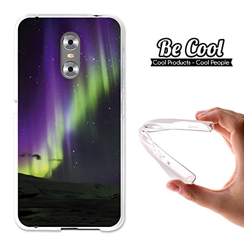 Becool® - Flexible Gel Schutzhülle für Ulefone Gemini, TPU Hülle aus bestem Silikon gefertigt, die dank unserem exklusivem Design sich einwandfrei an Ihr Smartphone anpasst und optimalen Schutz gewährleistet. Polarlichter.