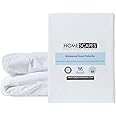 HOMESCAPES King Size Waterproof Duvet Protector Hypoallergenic Anti Dust Mite Washable Protector Oeko-Tex Certified Soft & Breathable with Zip Closure