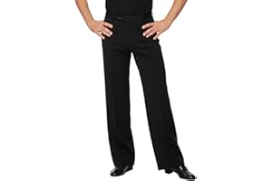 Ready4Dance Pantaloni Uomo Eleganti Nero S–4XL – Ballo Standard, Latino e Sala – Made in Italy – Tessuto Elasticizzato Professionale – Comfort e Vestibilità Perfetta