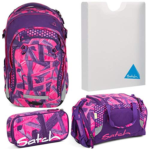 Preisvergleich Produktbild Satch Schulrucksack-Set 4-TLG Match Candy Lazer Lila