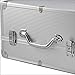 chinkyboo Professional Extra Large Space Aluminium Cosmetics & Make Up Case/Box Nail Art Case Hairdressing Case Beauty Case Toiletry Storage Nail Hairdressing Vanity Box Valentines Day Gift(Silver) (vanity case, Silver)