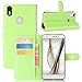 Produktbild Owbb Hülle für BQ Aquaris Pro / BQ Aquaris X Ultra Schlanke Handyhülle Premium PU Ledertasche Flip Cover Wallet Case mit Stand Function Innenschlitzen Design Grün