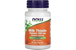 NOWFOODS Now Foods – Milk Thistle Extract with Turmeric 150mg | Liver Support & Antioxidant Protection – 60 Vcaps