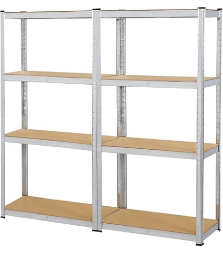 Étagère Rangement CLP 160x60x180cm - 4 Plateaux 350kg Chacun - Métal Robuste Noir